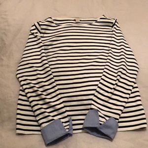 J. Crew Factory Crewneck Striped Boatneck Shirt